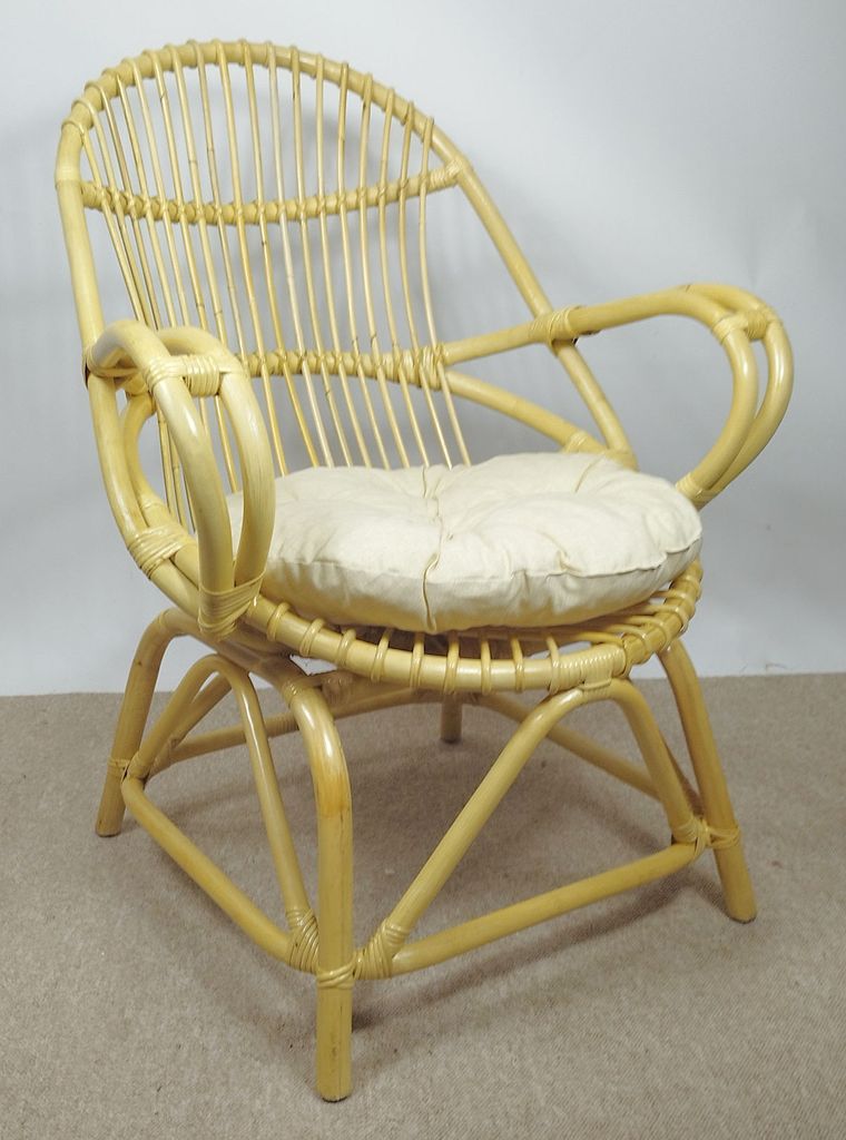 Rattansessel , Rattanstuhl Modell Katak , Rattan Natur