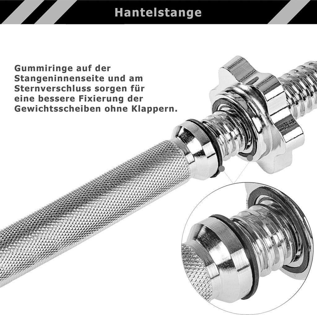 MOVIT Hantel Set SZ Curlstange 35kg SZ Stange Langhantel Produktbild 5