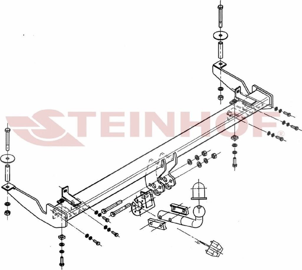 Z546357 Anhängerkupplung passend für FIAT Doblo 2000-2009 starr