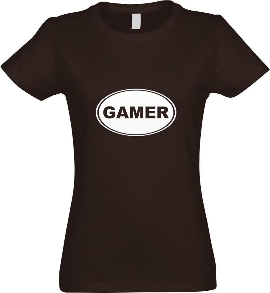 Kiwistar - T-Shirt tailliert - Damen - Chocolate - Gamer - mit Motiv Bedruckt - Funshirt Design - Sport - Freizeit - Damen - XXL