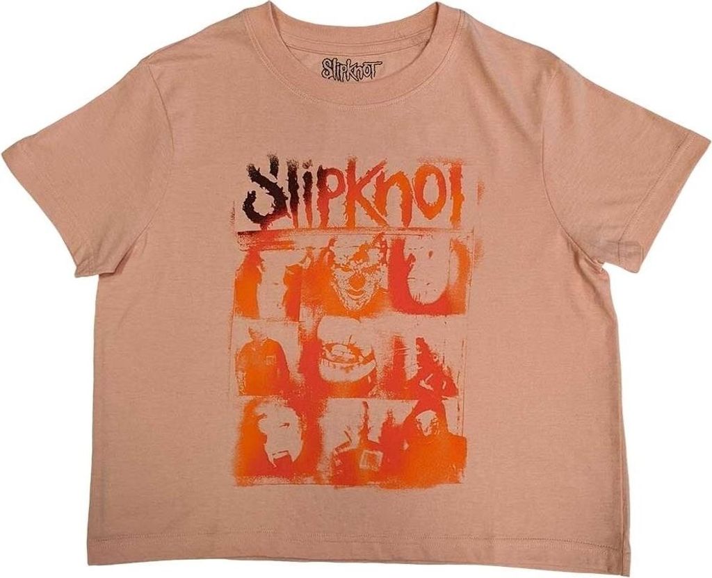 Slipknot The End, So Far Faces Grid Pink S Damen T-Shirt