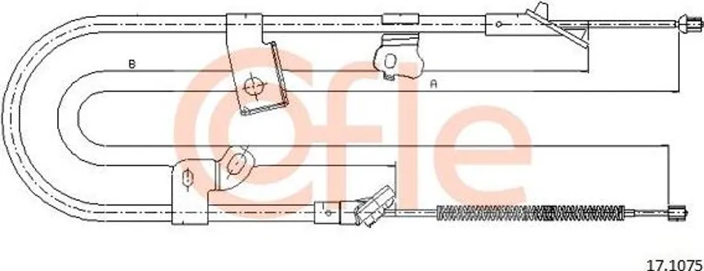 Câble de frein robuste COFLE 17.1075 compatible Yaris OE 4642052080