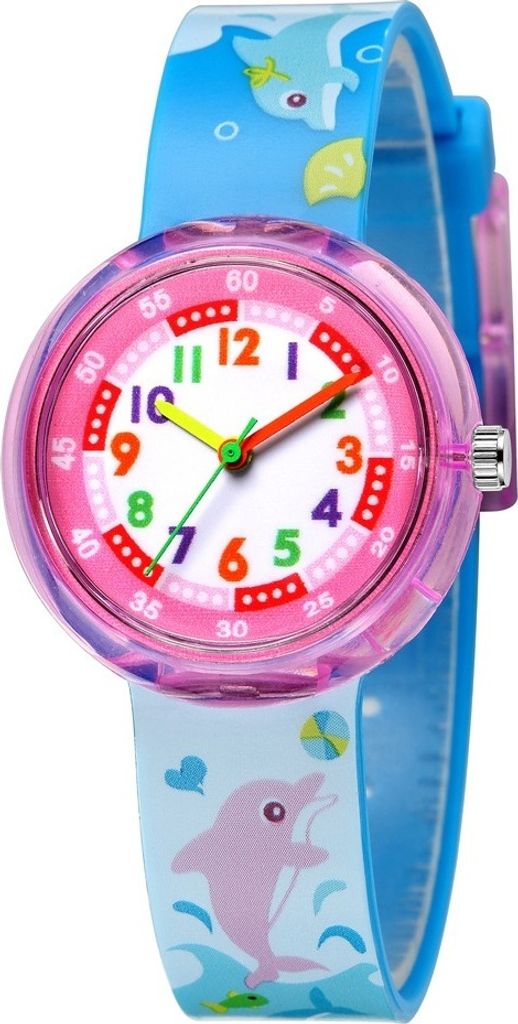 Story Kinderuhr für Schulkinder – Blau mit klarem Zifferblatt KP11396