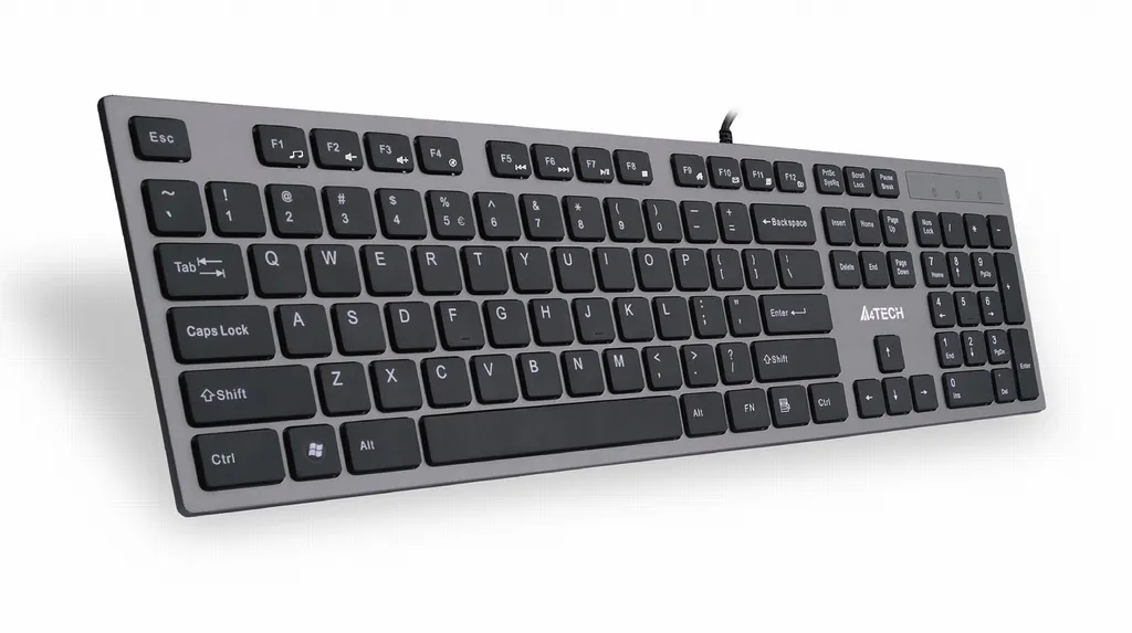 Clavier A4Tech KV-300H Gris Sidéral avec Hub USB Intégré et Touches Ciseaux