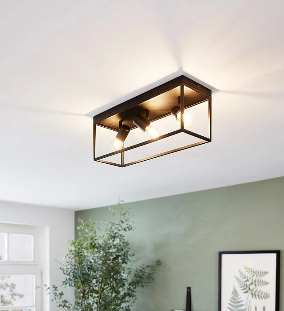 Lampada da soffitto Lampada da soffitto nera Lampada da soggiorno 98333