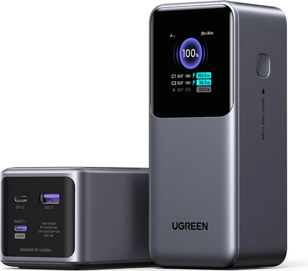 Batterie Externe Ugreen 130W 20000mAh pour Ordinateur et Smartphone