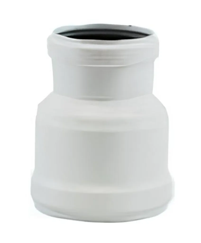 Adattatore Tubo Aria 80 a 60 mm Alluminio Bianco Smaltato