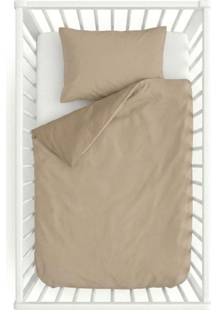 Baby-Baumwollbettwäsche beige