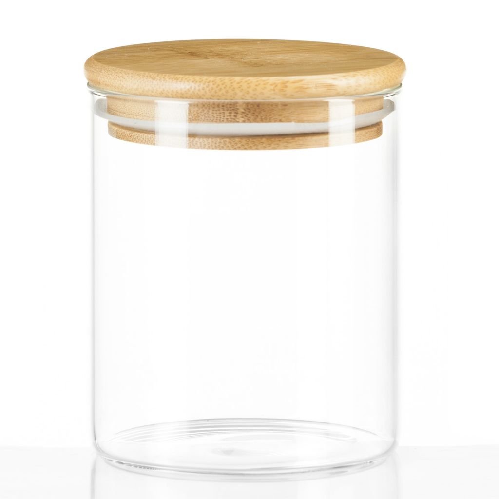 Dimono Vorratsglas Größe S rund (Ø 9cm) - Hochwertige Vorratsdose mit aromadichtem Deckel für Lebensmittel, Gewürze, Tee & Kaffee