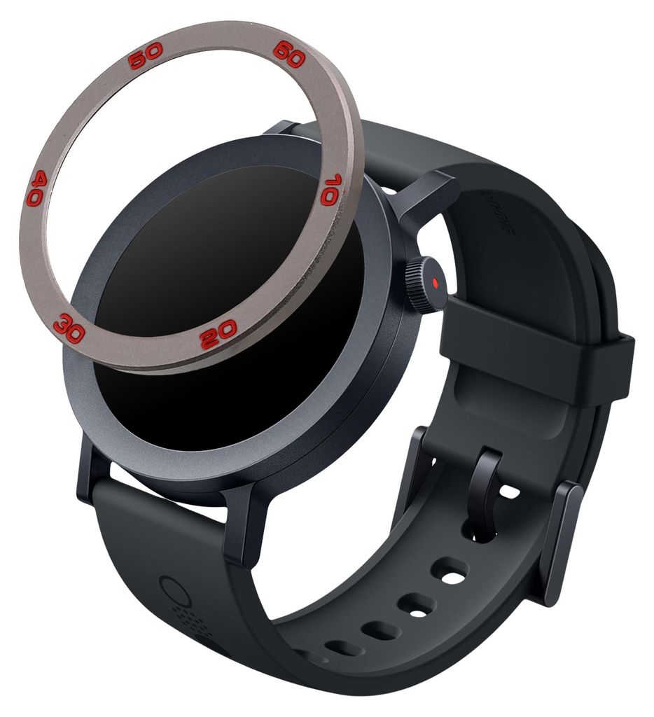 kwmobile Schutzring kompatibel mit CMF by Nothing Watch Pro 2 (D398) Fitnesstracker - Bezel Ring Lünette in Grau Rot