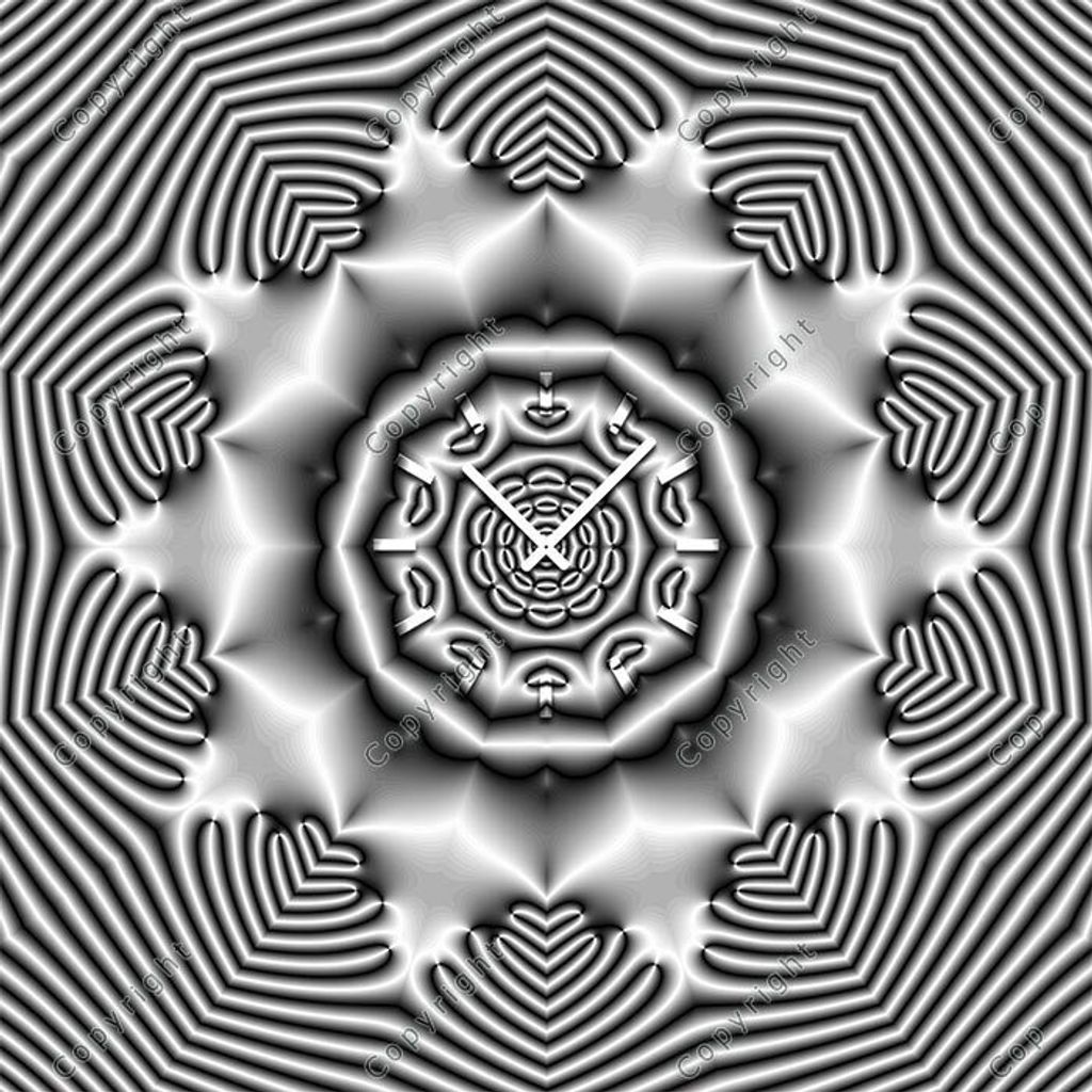 4412 Dixtime Designer Wanduhr, Wanduhren, Moderne Wohnraumuhr 70cm x 70cm