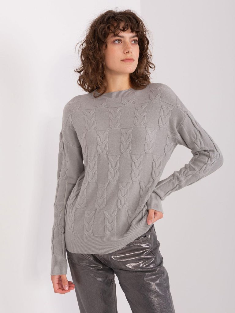 Wool Fashion Klassischer Pullover für Frauen Tilgula grau Universal