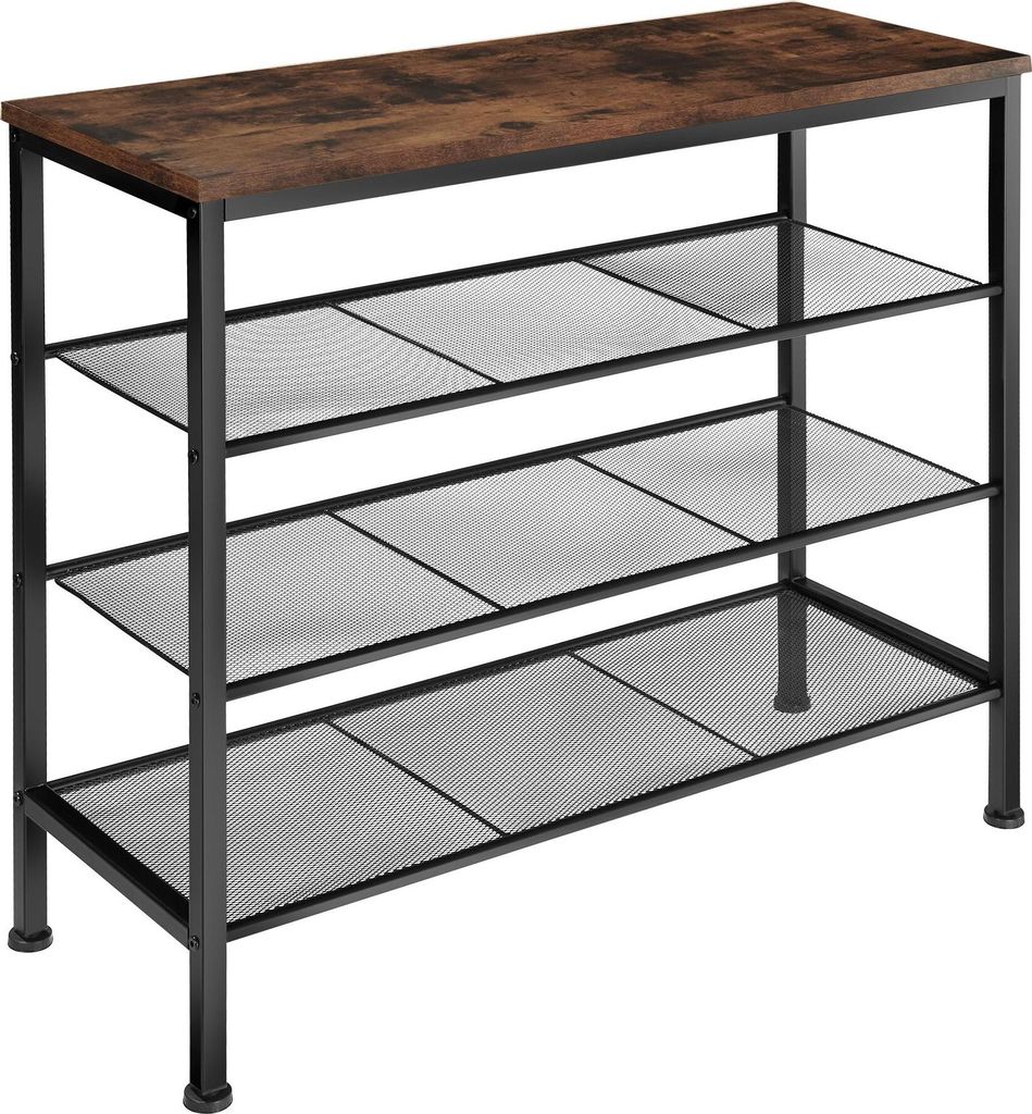 Étagère à chaussures NEWPORT 80,5x30,5x72,5cm - Bois foncé Image du produit 