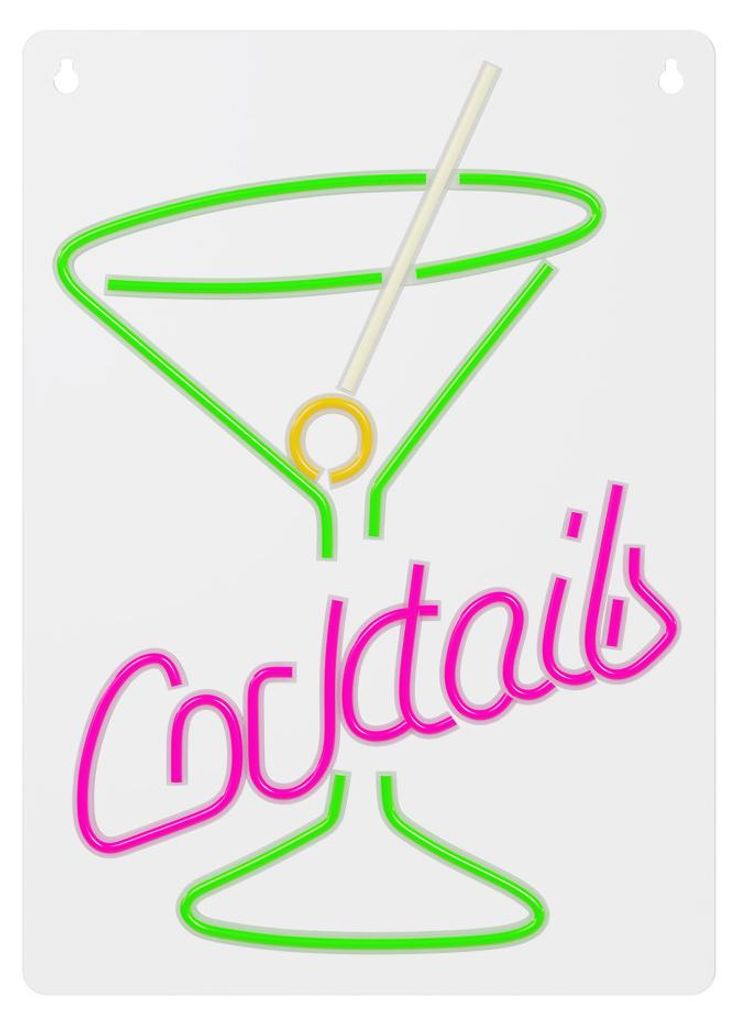 Forever Light Neon PLEXI LED COCKTAILS multicolore enseigne Image du produit 