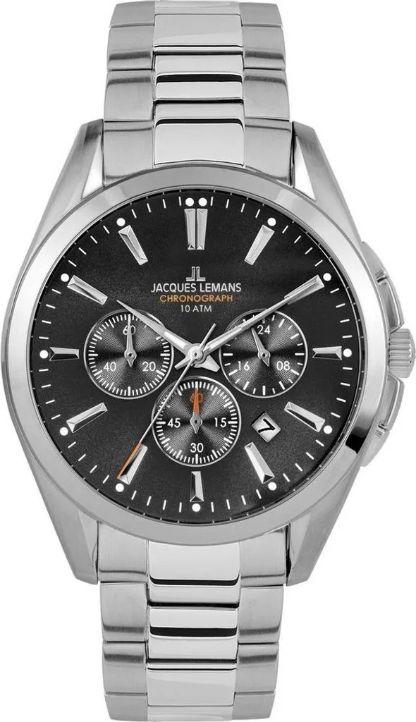 Montre Classique Homme Jacques Lemans 1-1945.1D Cadran Argenté et Acier