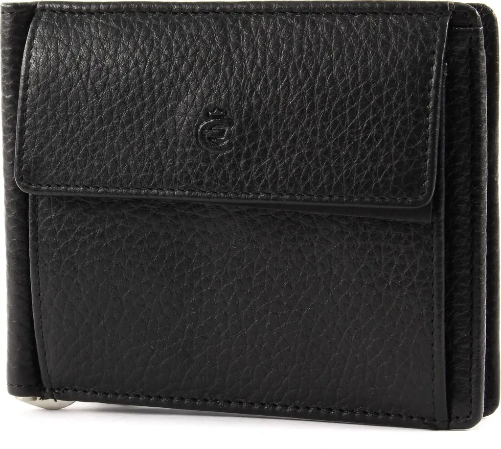 Esquire Texas Dollarclip Black: Portafoglio in Pelle con RFID e Fermasoldi