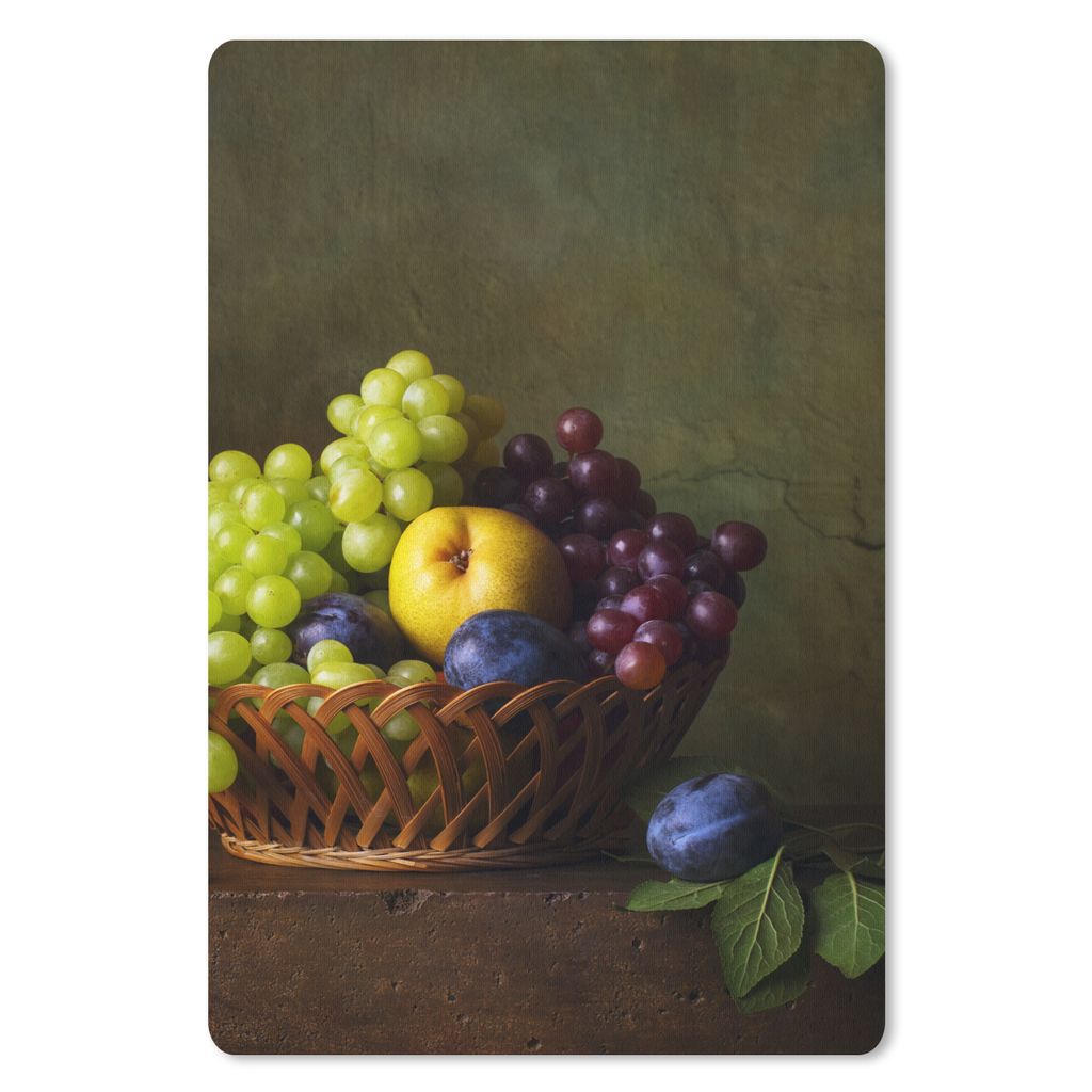 MuchoWow Mauspad Mousepad Rustikal - Obst - Korb - Stilleben 18x27 cm - Mousepads - Maus Mat - Pad - Mausunterlage