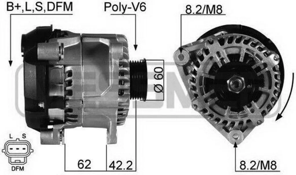 Alternateur 14V pour Maintenance Ford Transit et Tourneo Connect 2002-