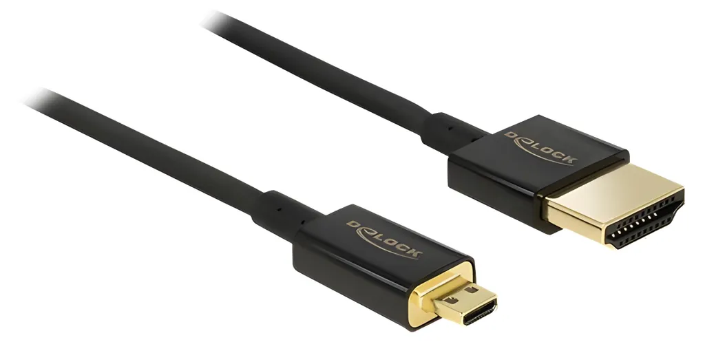 Câble Micro HDMI vers HDMI Delock 4.5m pour PC portable et écran TV 4K