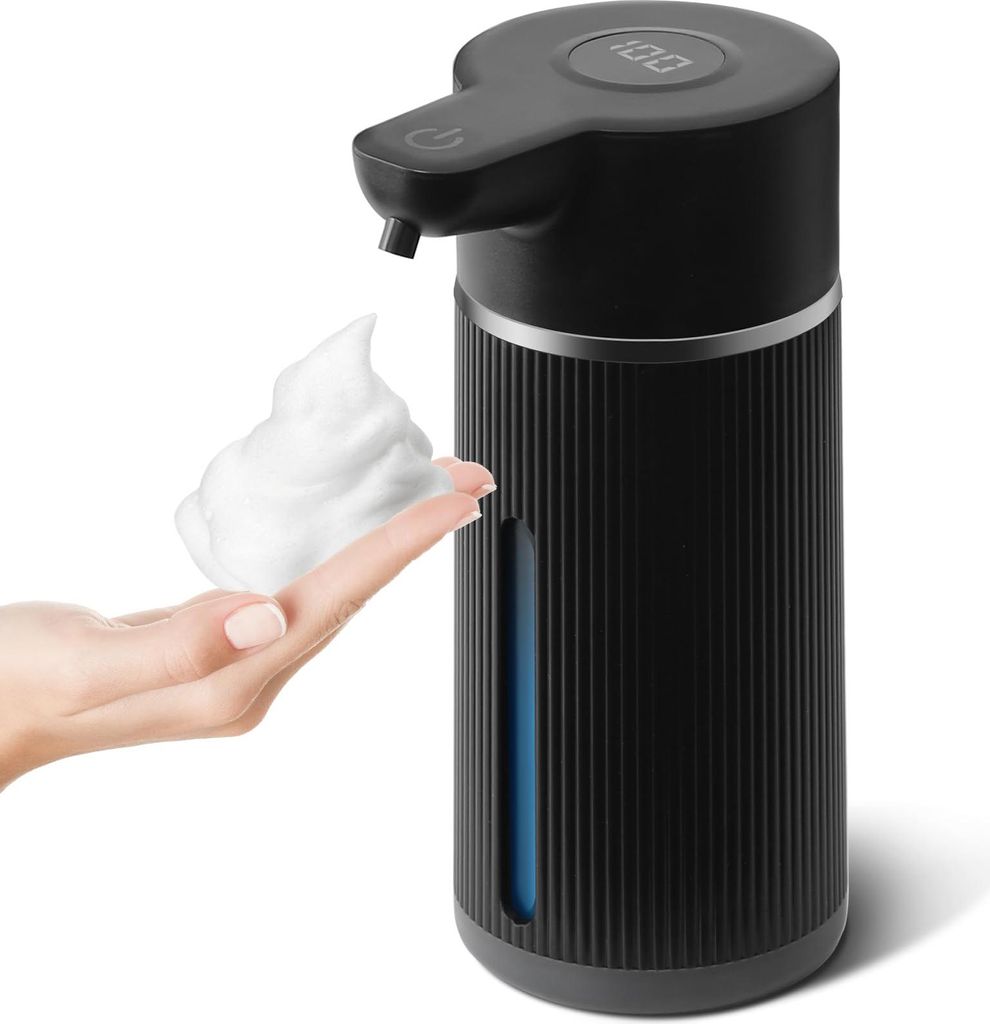 Schaumseifenspender Automatisch, 420ml Elektrischer Seifenspender mit Sensor Infrarot, Seifenspender Automatisch Wandmontage mit USB Wiederaufladbar