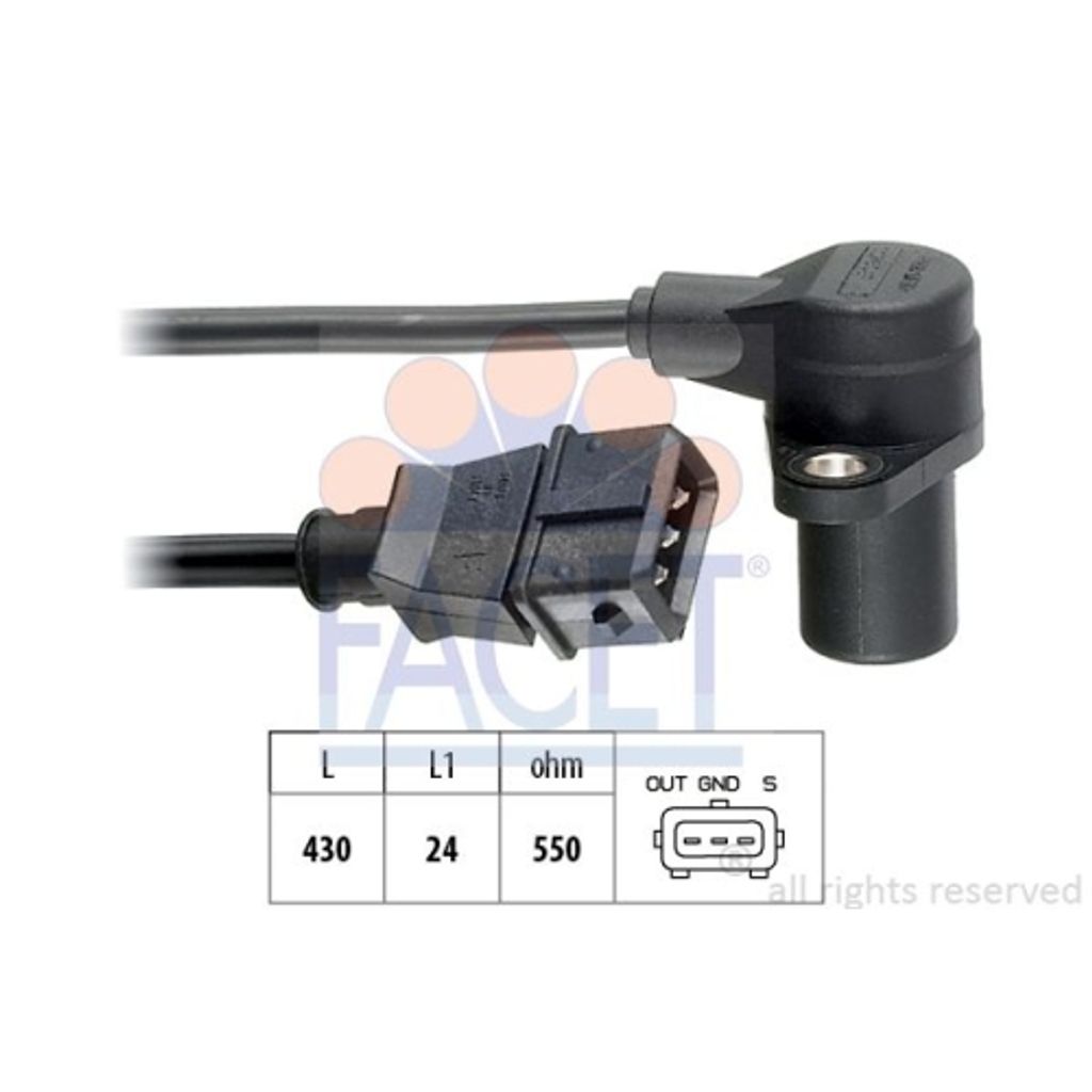 1 Impulsgeber, Kurbelwelle FACET 9.0076 Italy - OE Equivalent für FIAT