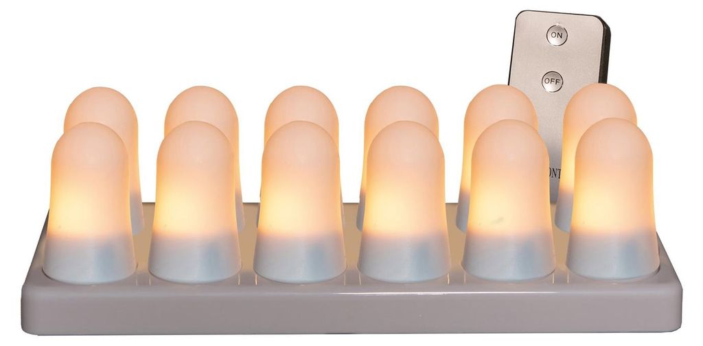 Vlamlicht oplaadbaar 6,8x5 cm wit s12 Anna's Collection Productafbeelding 