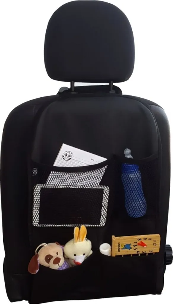 Tasca Organizer Laterale Per Sedile Auto, In Pelle PU, Con Velcro, Porta Telefono, Chiavi, Occhiali, Grigio