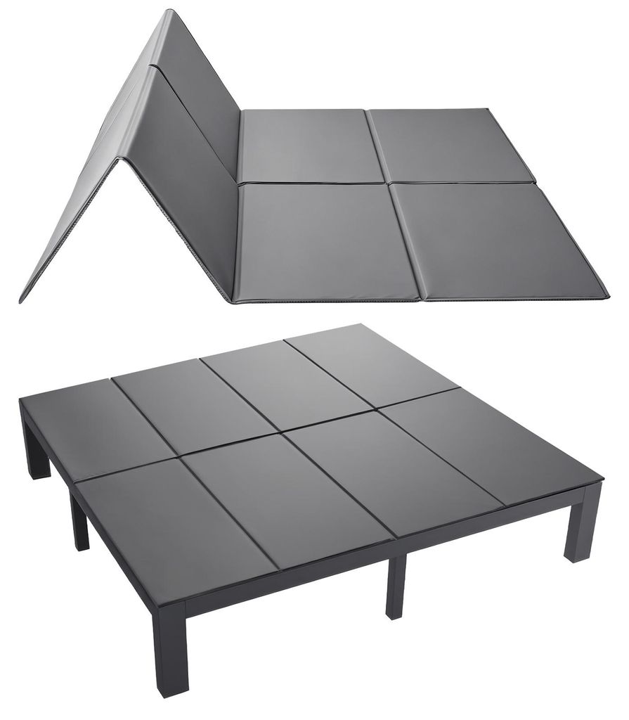 VEVOR Bunkie Board King Size, 204x193cm Faltbares Matratzenstützbrett mit Klettbändern, PP-Kern mit 600D Oxford-Gewebe, Anti-Durchhängen für Me...