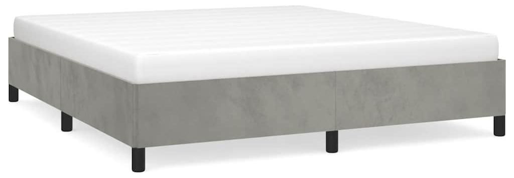 vidaXL Bettgestell ohne Matratze Hellgrau 180x200 cm Samt Produktbild 