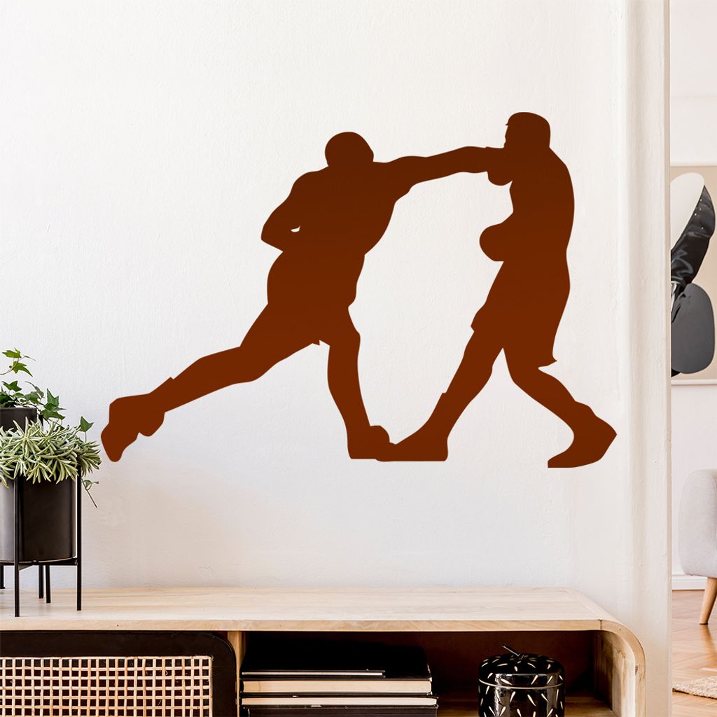 Boxen Knockout Figur Boxer Wandtattoo Wandaufkleber Wall Sticker - Dekoration, Küche, Wohnzimmer, Schlafzimmer, Badezimmer
