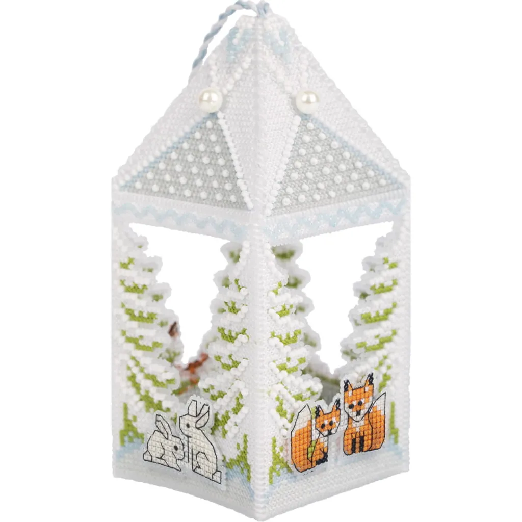 Panna Lanterne de forêt 3D Kit point de croix compté 15,5x7x7cm C-7186