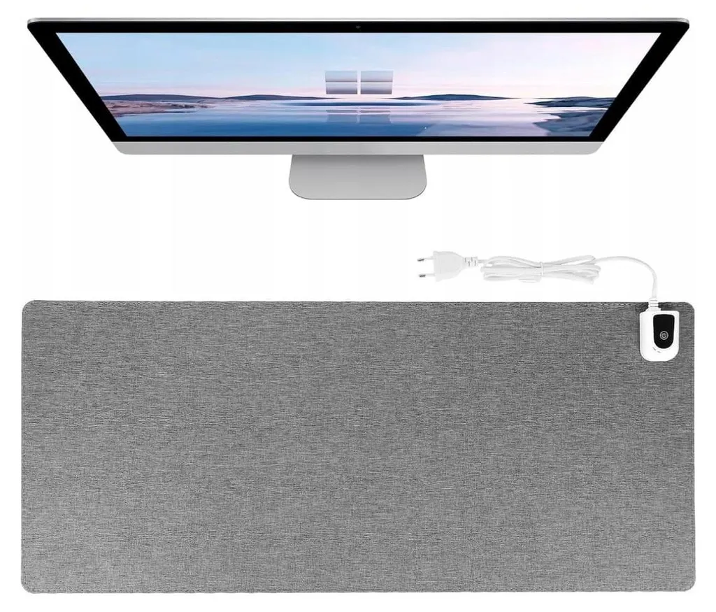 Sous-main chauffant DESK PAD 36x60cm 80W - Tapis de bureau thermique noir