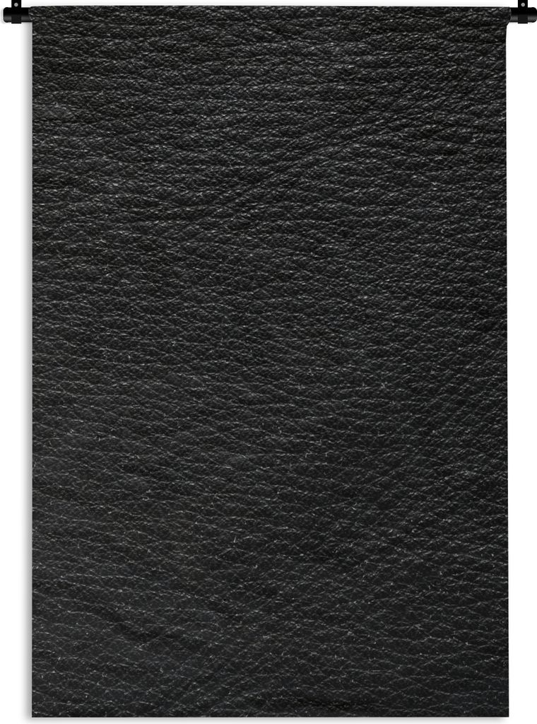 MuchoWow Wandteppich Wandbehang Leder - Lederoptik - Schwarz - Grau 90x135 cm Tapisserie Dekoration Wandtuch - Baumwolle - Wandskulptur