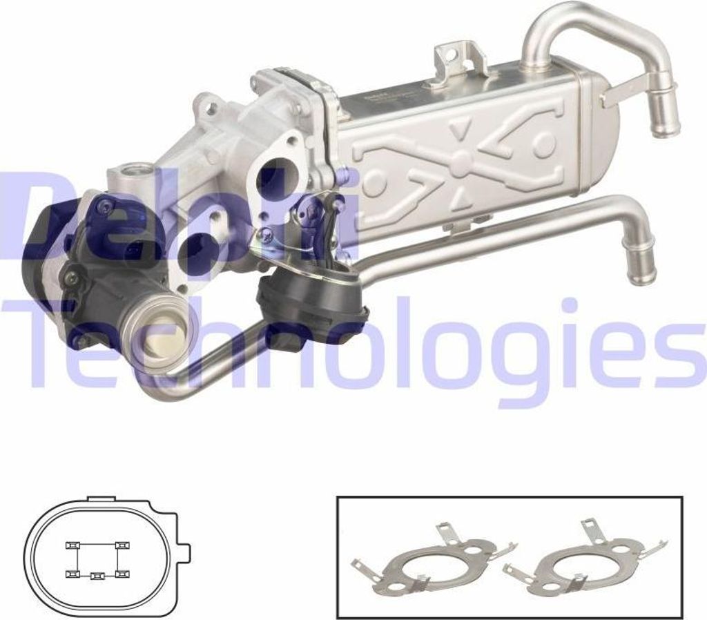 DELPHI EG10589-12B1 AGR-Ventil OE 03L131512AS kompatibel mit Polo 6R, Roomster, Rapid, Fabia, Toledo, Ibiza, A1 8X