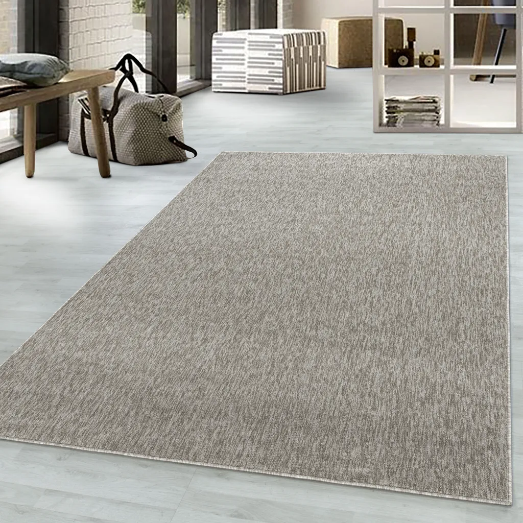 Tapis beige 160x230cm velours bouclé Nizza 1800 doux et confortable