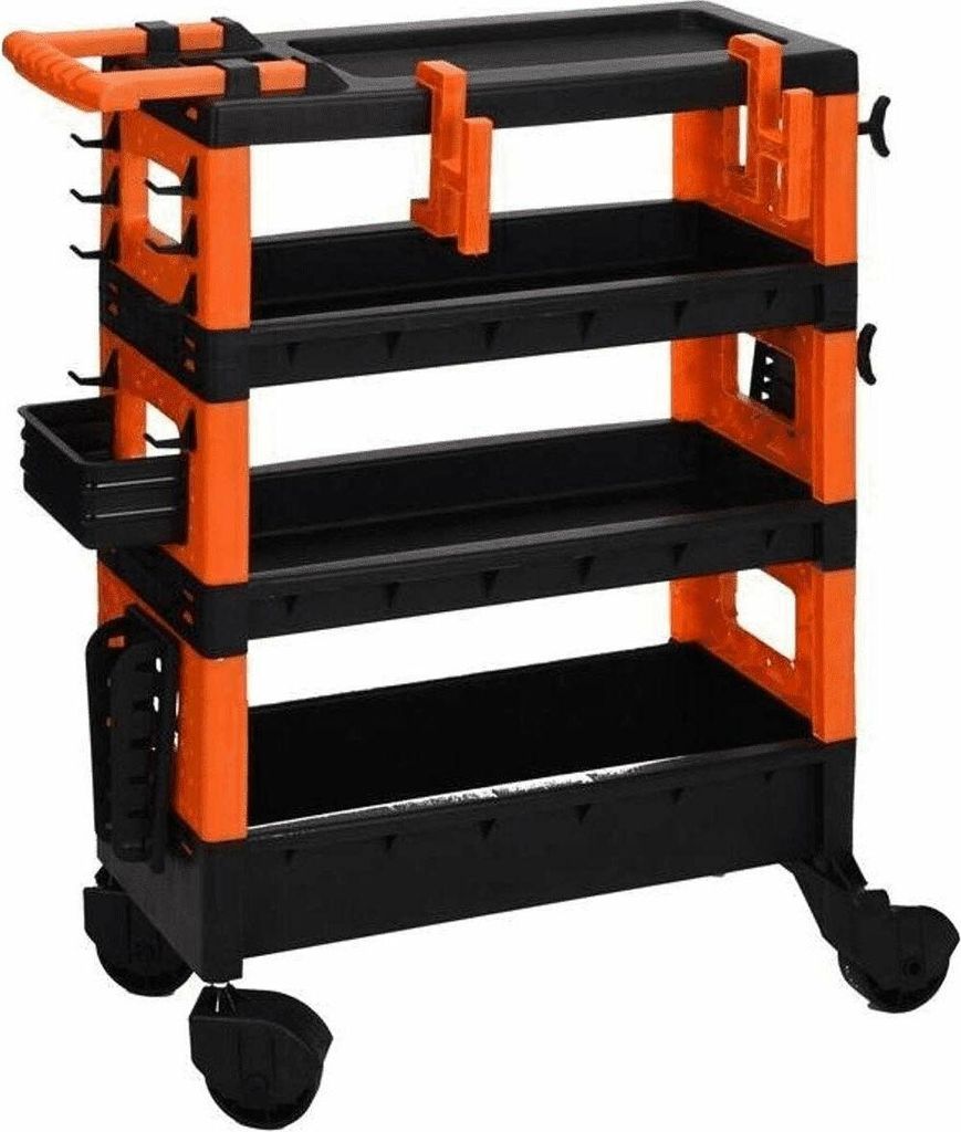 Vozík na náradie FX-Tools so 4 priehradkami čierno-oranžový Obrázok produktu 