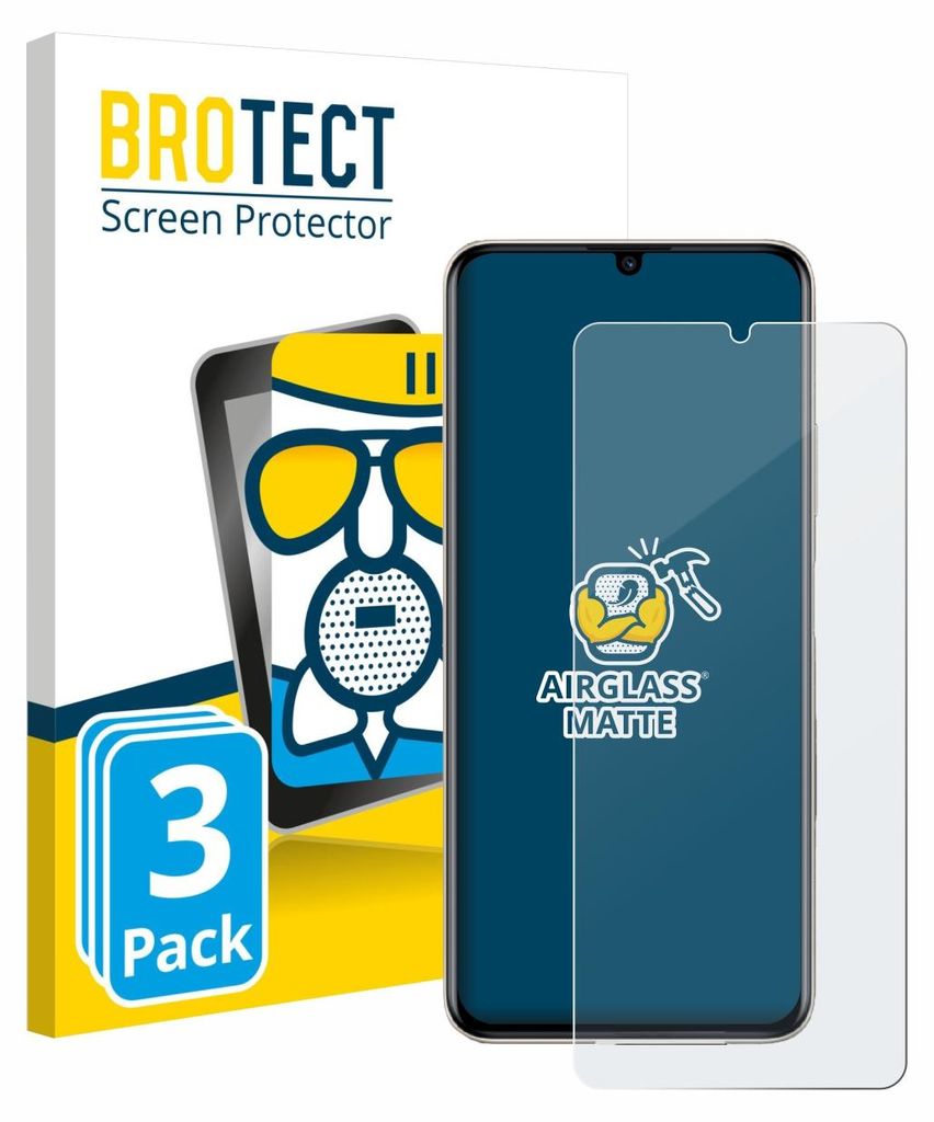 3x BROTECT Entspiegelungs Schutzglas für Huawei Nova Y71 Schutzfolie Panzer Folie Glas Display Schutz matt