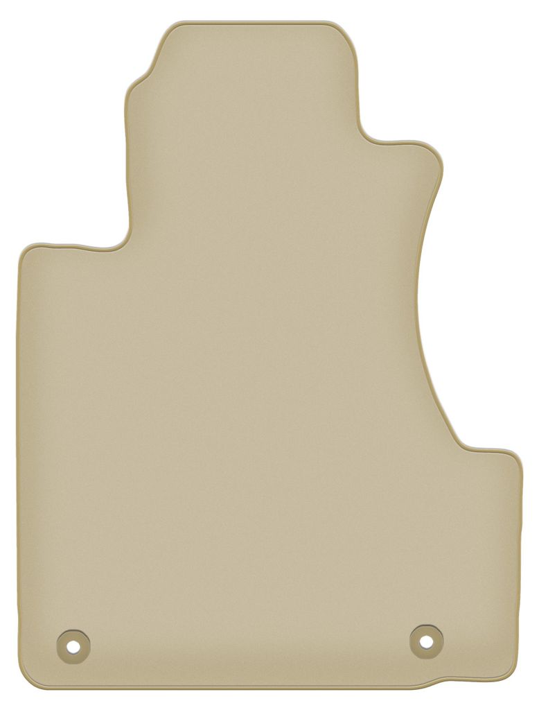 Fahrerfußmatte Velours PREMIUM beige passend für Honda CR-V III (2006-2012, SUV) – mit Befestigungen – passgenau