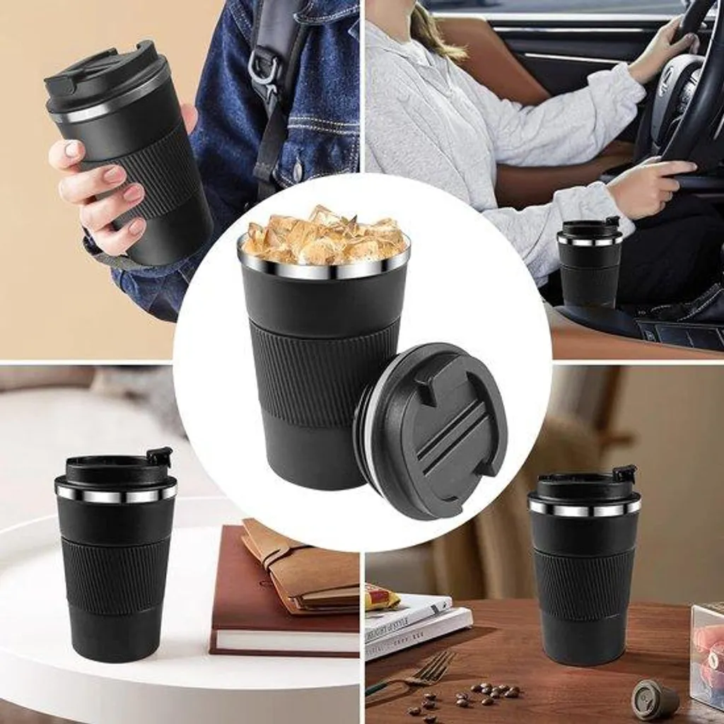 Tasse isotherme 380 ml bureau et voiture pour garder le café chaud