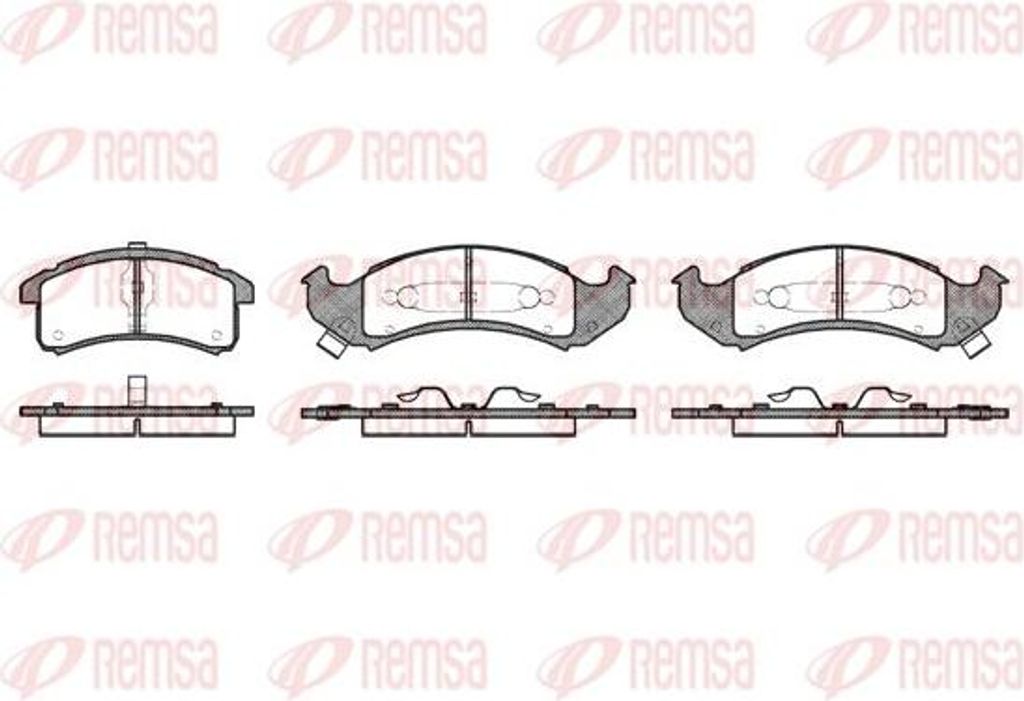 REMSA 0537.02 Bremsbelagsatz, Scheibenbremse OE 12510001 kompatibel mit Camaro, Lumina