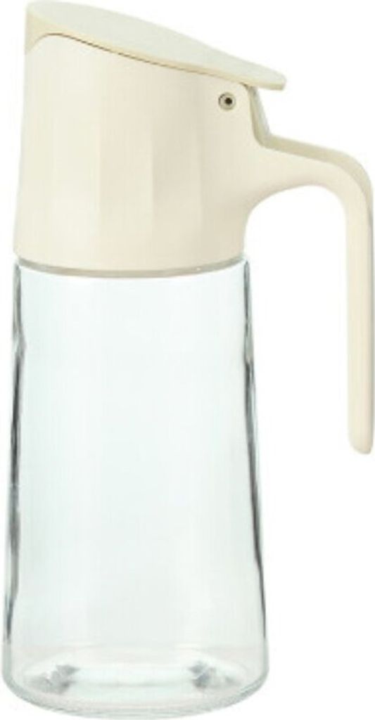 Elegante und Auslaufsichere 500-ml - Öl-, Essig- oder Dressing Flasche aus Glas Creme
