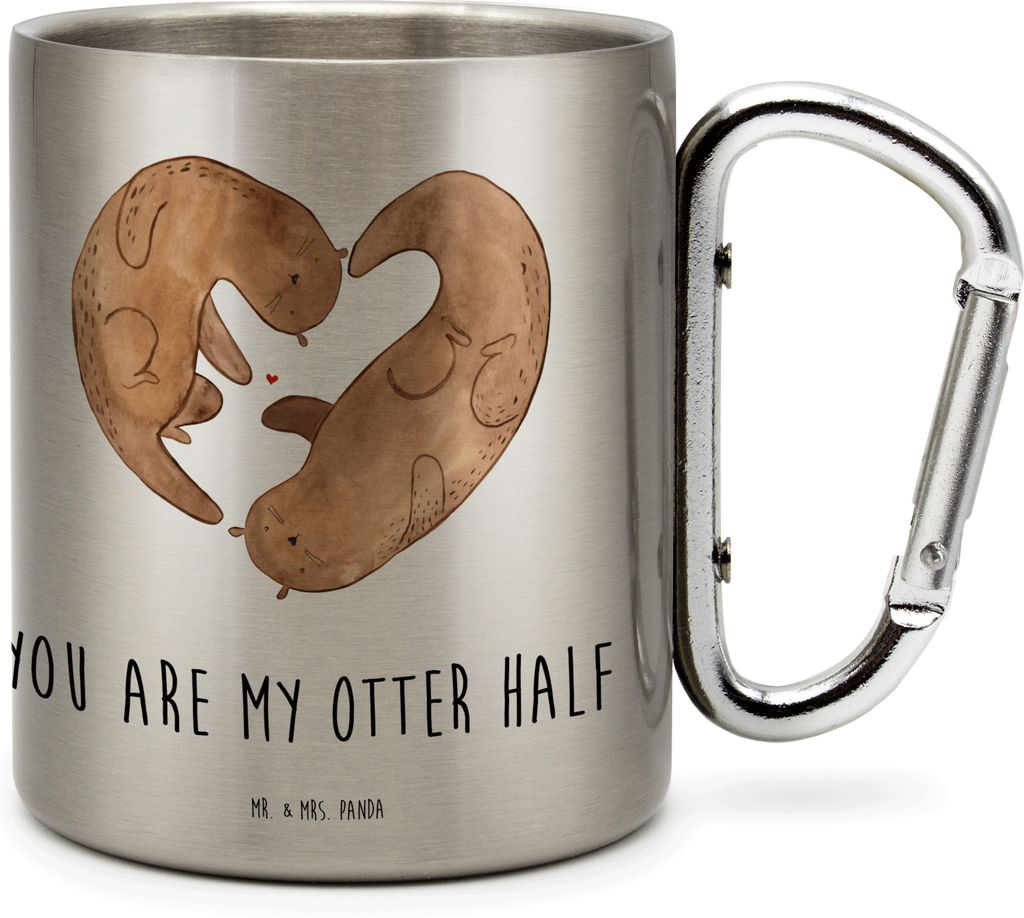Mr. & Mrs. Panda karabinerbecher Otter Herz - Transparent - Produktbild 