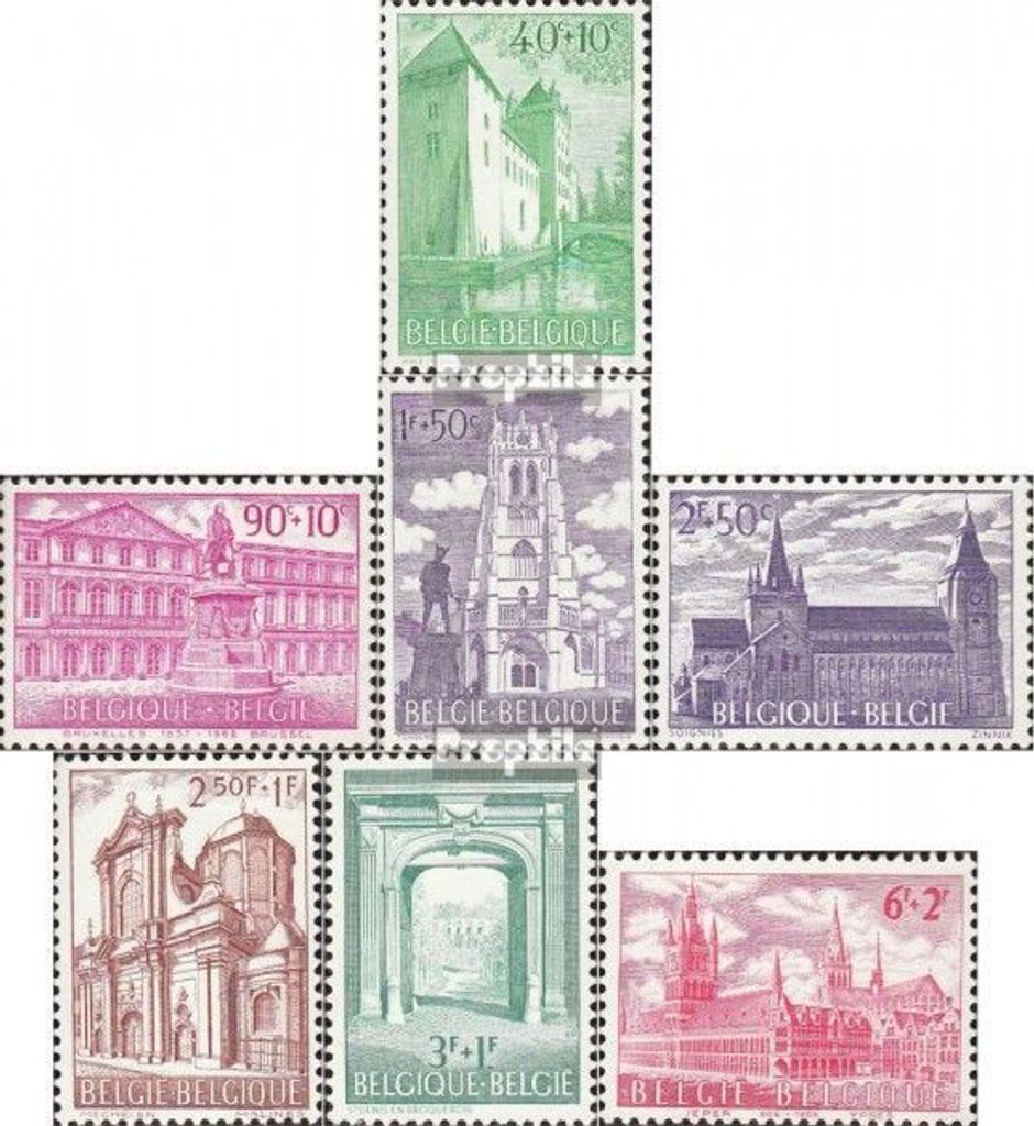 Briefmarken Belgien 1962 Mi 1265-1271 (kompl.Ausg.) gestempelt Baudenkmäler