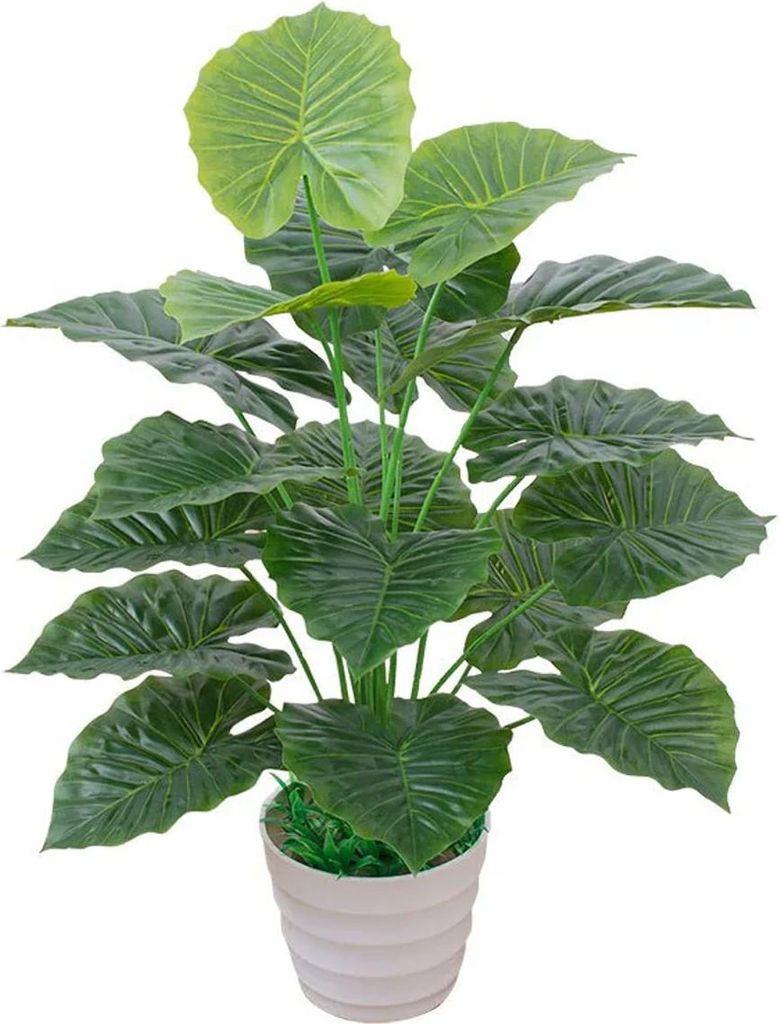 Künstliche Guanyin-Blüte, realistische Kunstpflanze mit Plastiktopf für die Dekoration von Zuhause, Büro und Garten