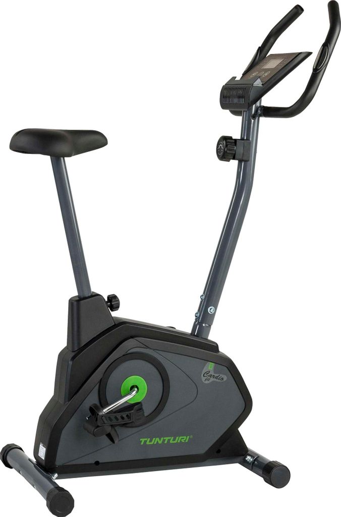 Tunturi Cardio Fit B30 Heimtrainer Fahrrad / Fitnessfahrrad / Hometrainer Fahrrad Trainer mit LCD-Bildschirmanzeige und Tablethalterung - Schwarz