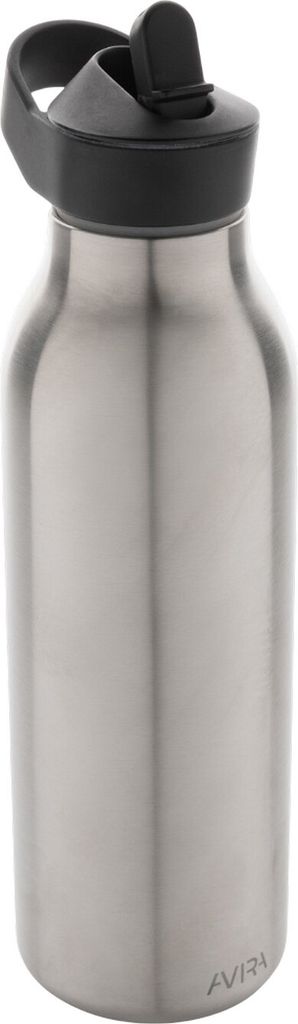 Avira - Wasserflasche "Ara", Klappdeckel, Recycelter Edelstahl, 500ml XD456 (Einheitsgröße) (Silber)