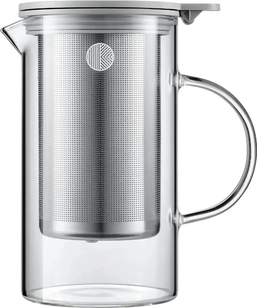BUYDEEM Théière CD2002 Verre Borosilicate 800ml Infuseur Inox Noir