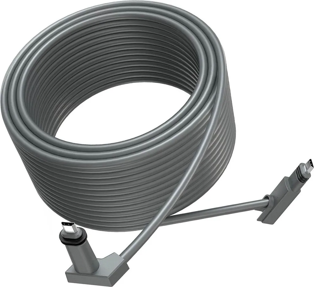 Câble satellite V2 étanche 147.6FT gris avec embouts de protection IP68