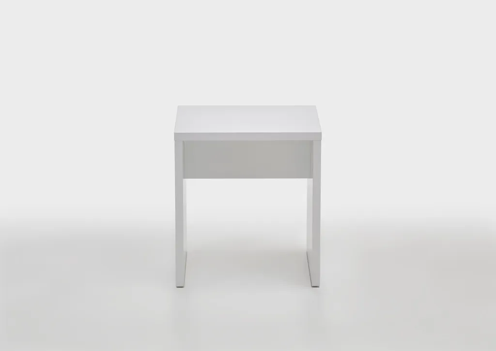 Petit Tabouret de Coiffeuse Blanc Laqué - Siège d'Appoint Schminki 2 - 2