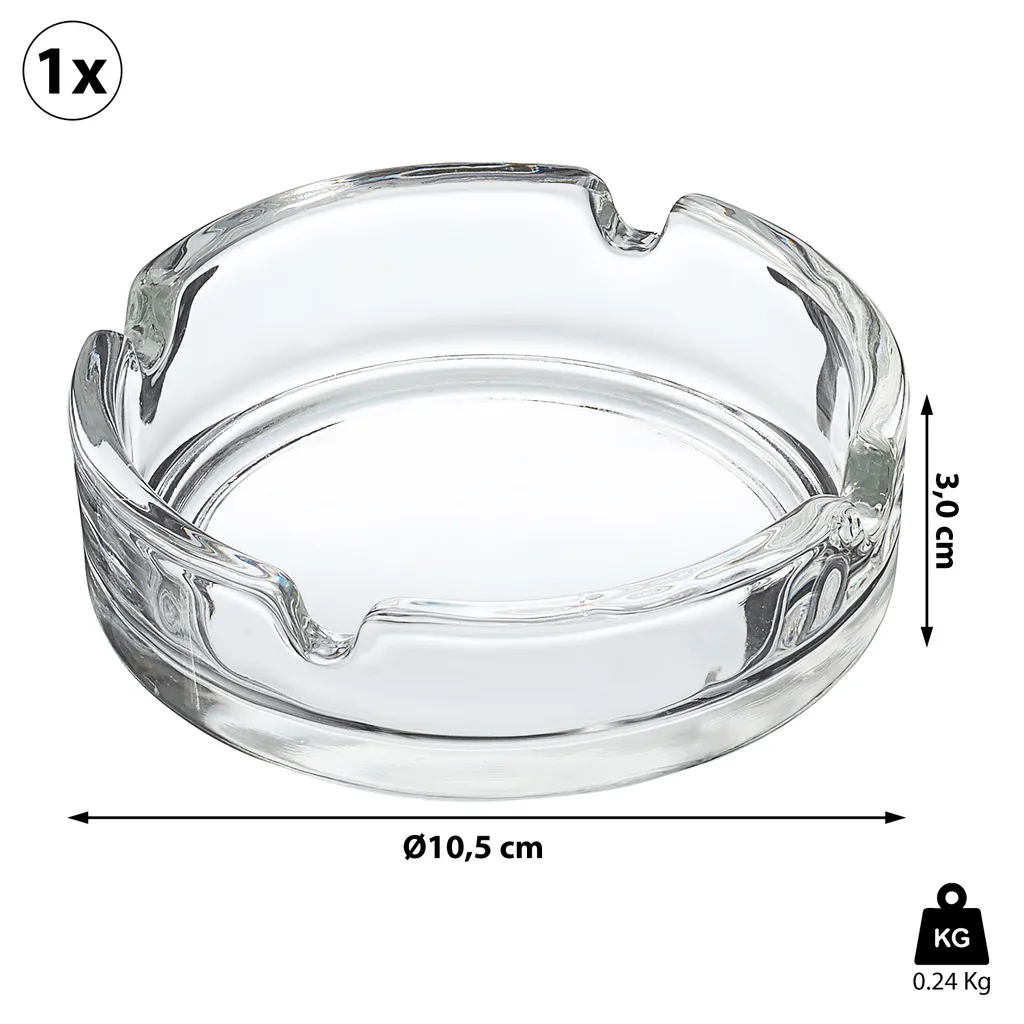 VOVCIG Bunter Glasaschenbecher – Handbemalt, 13,6 Cm Durchmesser, Als Deko Oder Zigarrenhalter